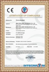 smac-ce-compliance-certificate-for-tube-bending-machine